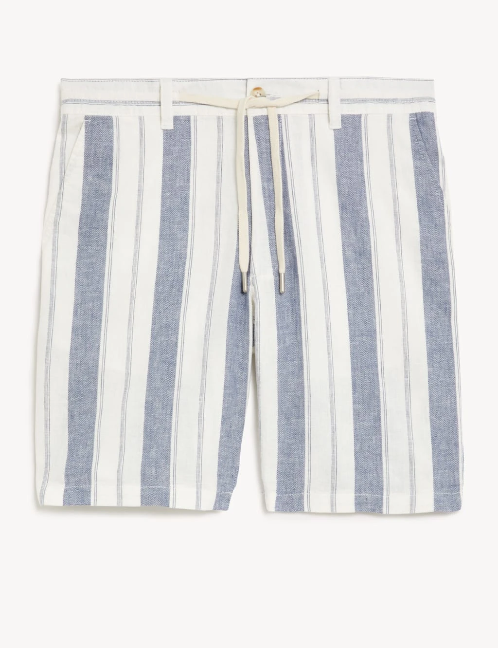 Linen Rich Striped Chino Shorts 2 Linen Rich Striped Chino Shorts - Image 2