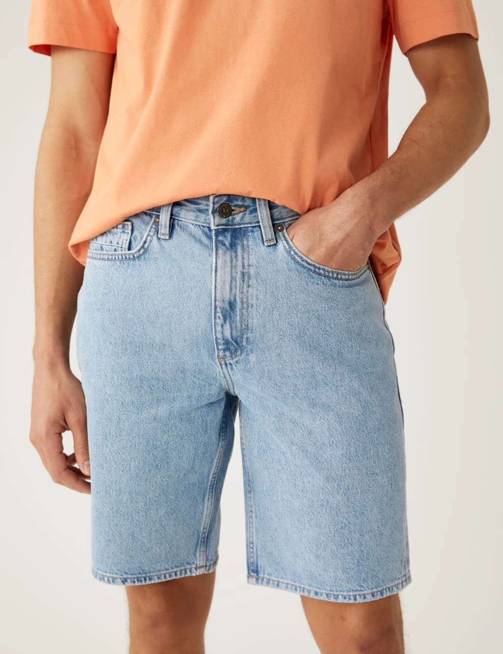 Recycled Rigid Denim Shorts 1 Recycled Rigid Denim Shorts