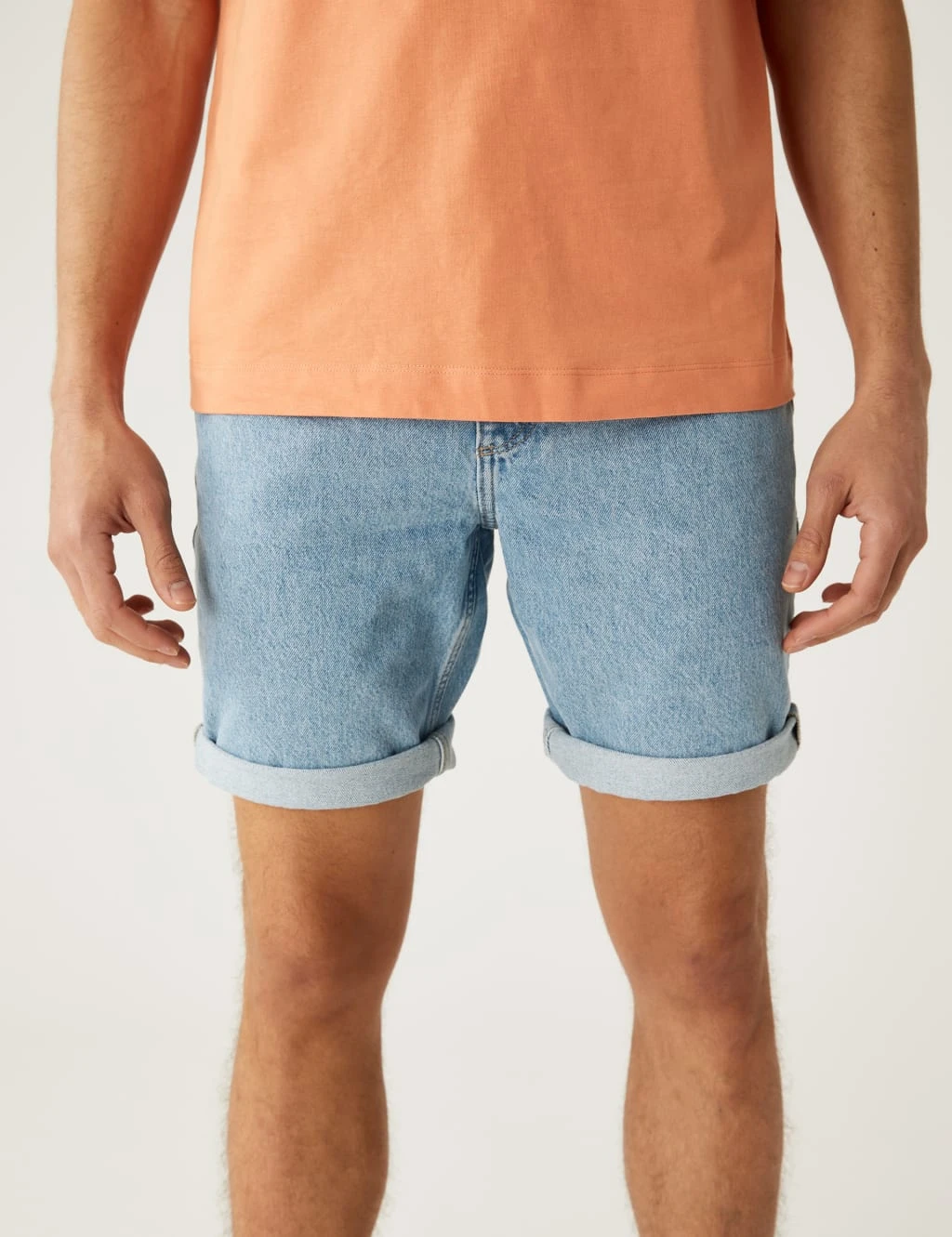 Recycled Rigid Denim Shorts 5 Recycled Rigid Denim Shorts - Image 5