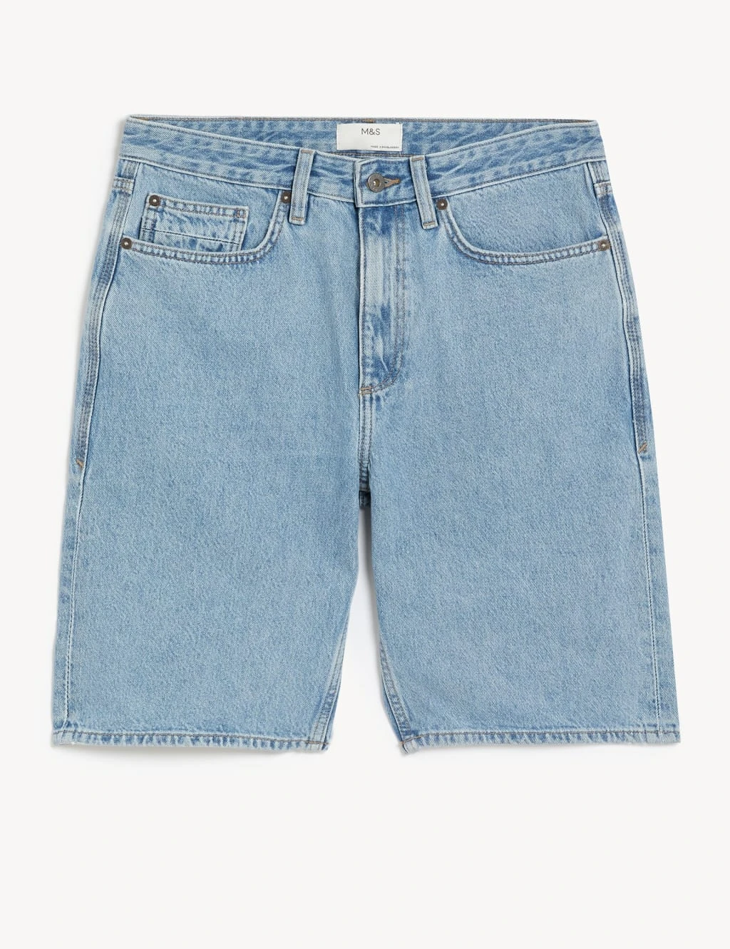 Recycled Rigid Denim Shorts 2 Recycled Rigid Denim Shorts - Image 2