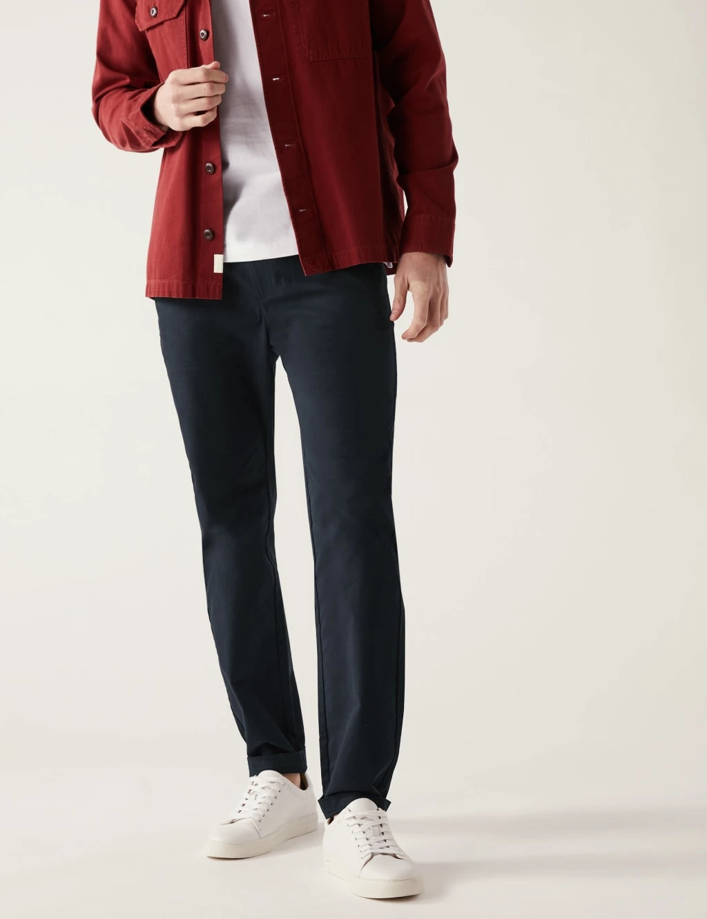 Tapered Fit Elasticated Waist Trousers 3 Tapered Fit Elasticated Waist Trousers - Image 3