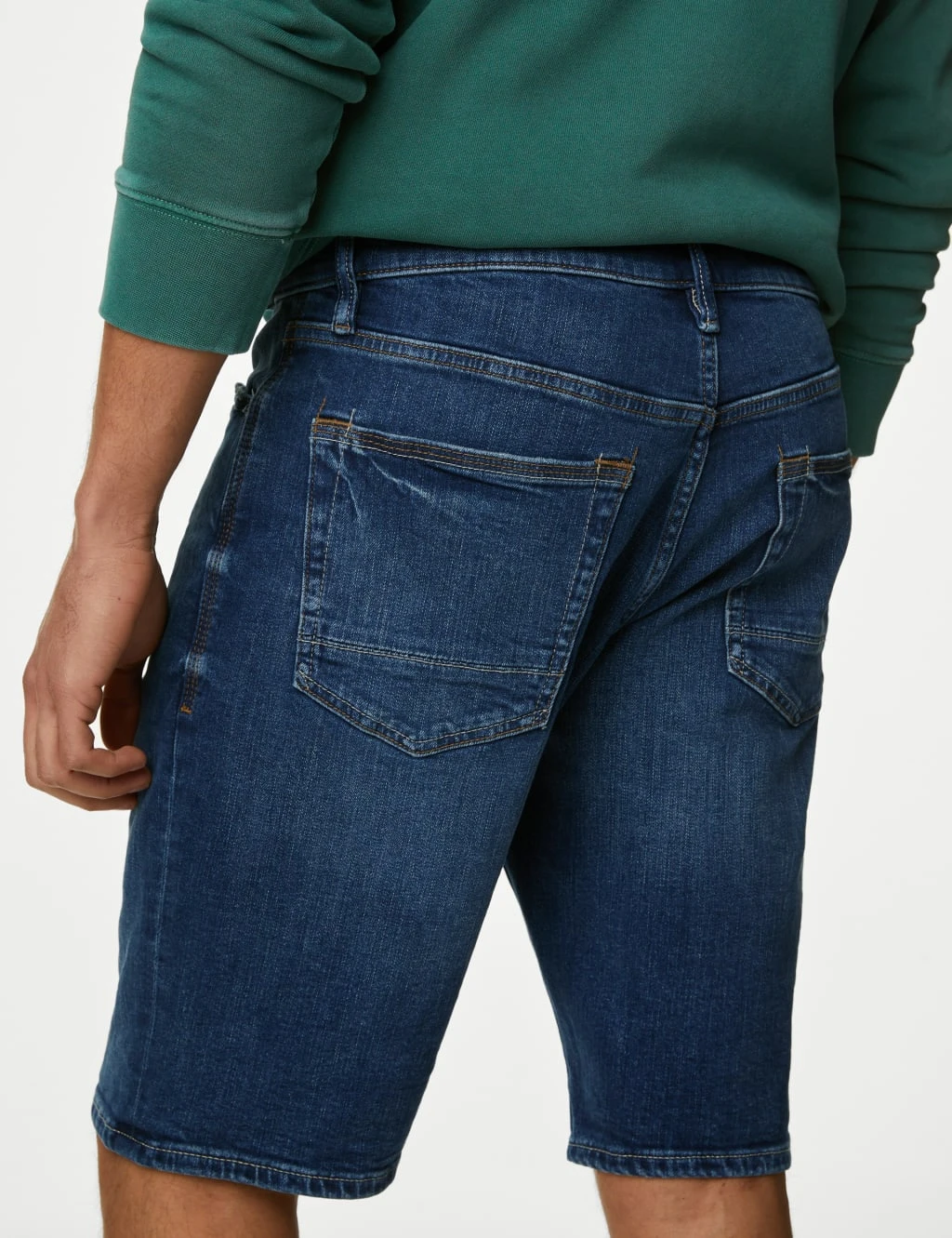 Stretch Denim Shorts 3 Stretch Denim Shorts - Image 3