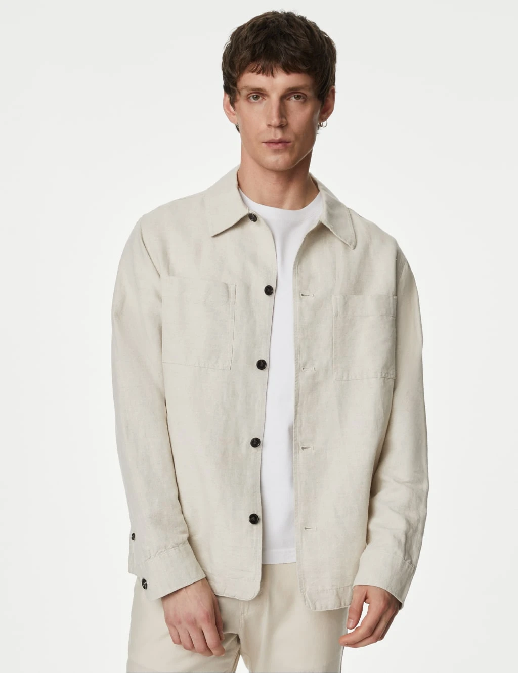 Easy Iron Linen Blend Overshirt 5 Easy Iron Linen Blend Overshirt - Image 5