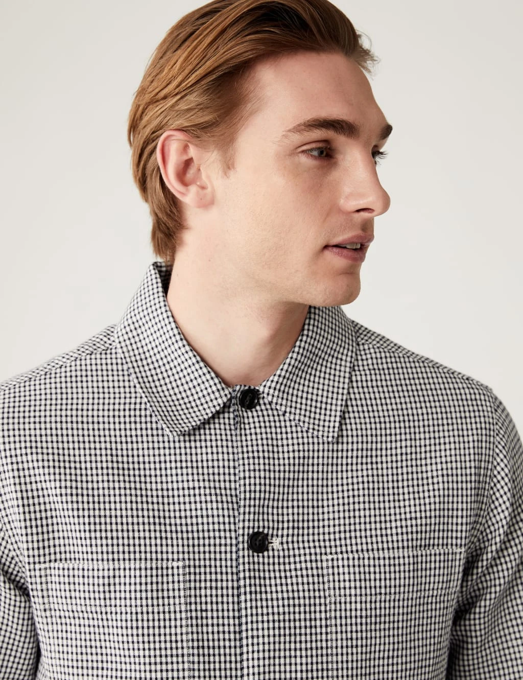 Cotton-Linen Blend Check Overshirt 4 Cotton-Linen Blend Check Overshirt - Image 4