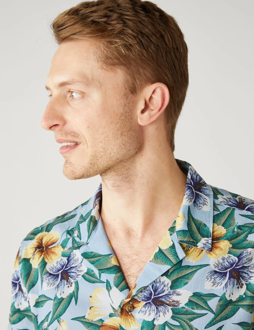 Pure Cotton Floral Revere Shirt 4 Pure Cotton Floral Revere Shirt - Image 4