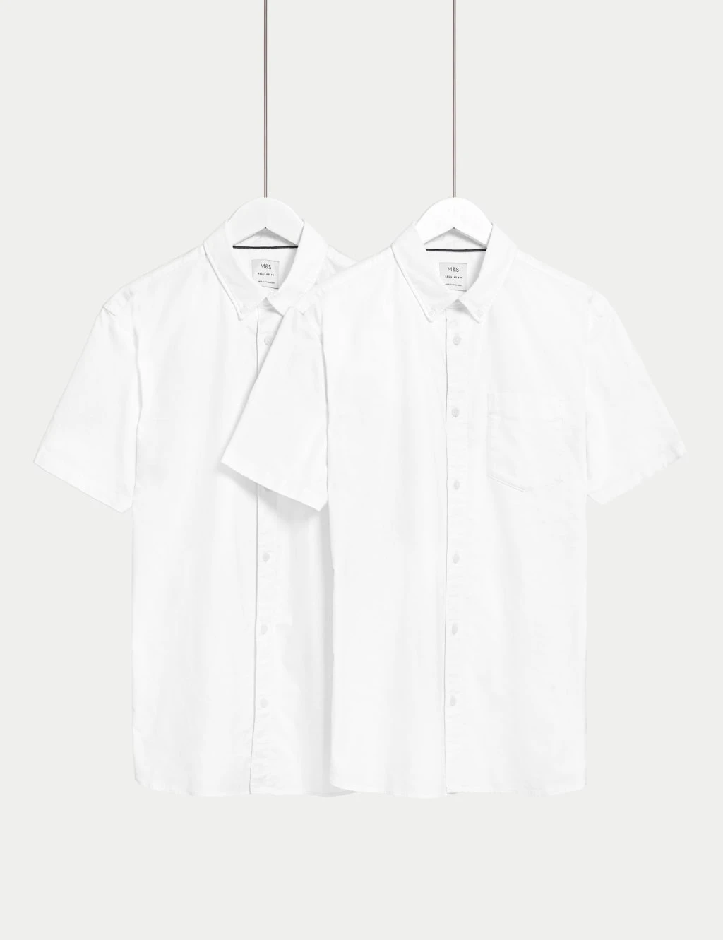 2pk Pure Cotton Oxford Shirts 1 2pk Pure Cotton Oxford Shirts