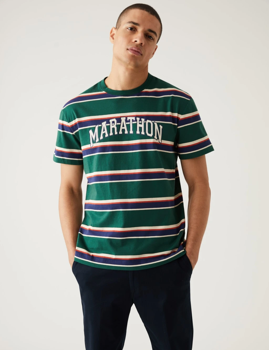 Pure Cotton Striped T-Shirt 3 Pure Cotton Striped T-Shirt - Image 3