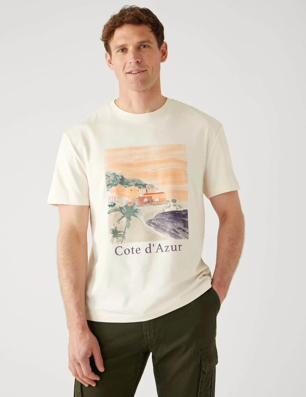Pure Cotton Cote D'Azur Graphic T-Shirt 3 Pure Cotton Cote D'Azur Graphic T-Shirt - Image 3