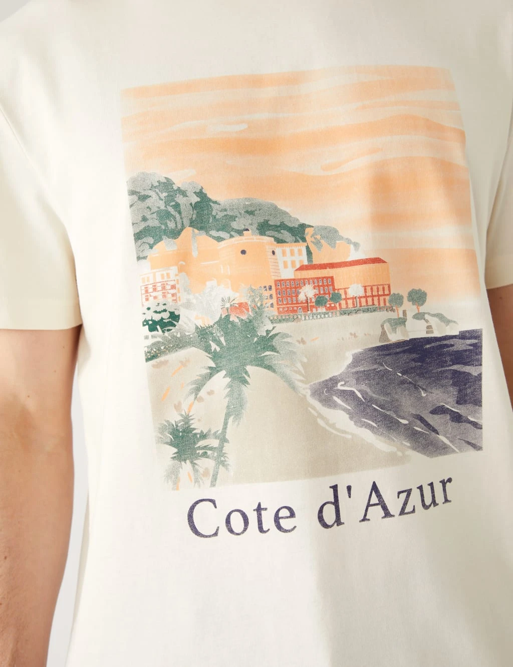 Pure Cotton Cote D'Azur Graphic T-Shirt 4 Pure Cotton Cote D'Azur Graphic T-Shirt - Image 4