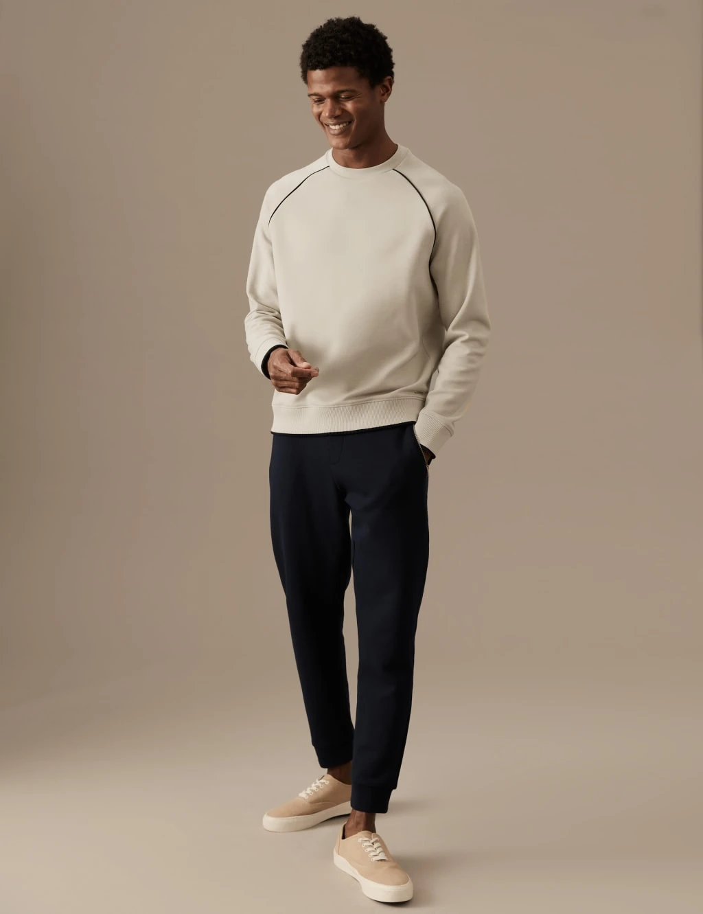 Cotton Blend Crew Neck Sweatshirt 3 Cotton Blend Crew Neck Sweatshirt - Image 3