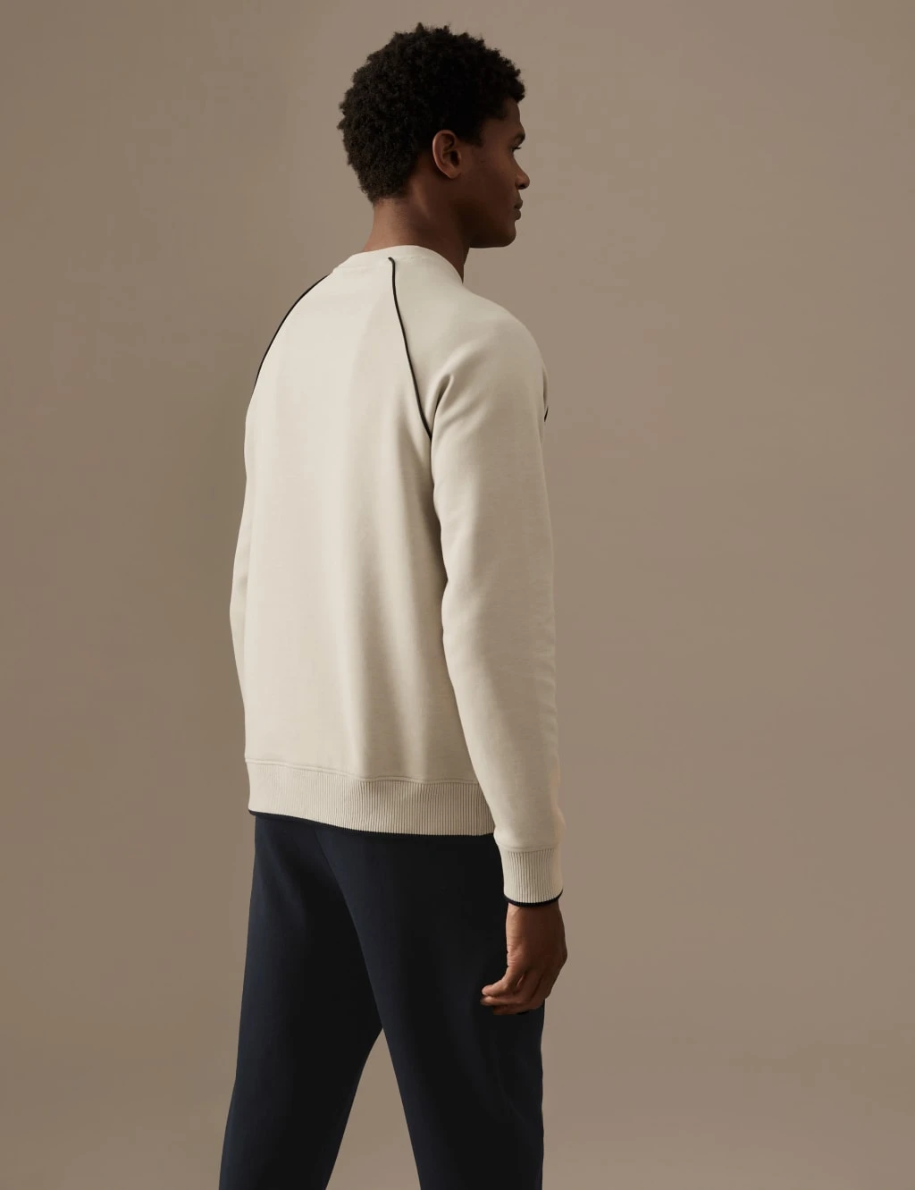 Cotton Blend Crew Neck Sweatshirt 4 Cotton Blend Crew Neck Sweatshirt - Image 4