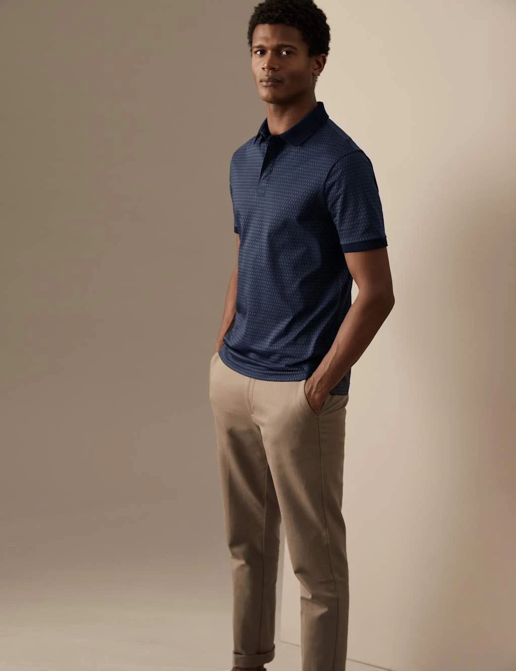 Pure Supima® Cotton Printed Polo Shirt 3 Pure Supima® Cotton Printed Polo Shirt - Image 3