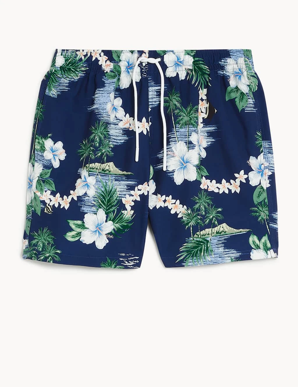 Quick Dry Hawaiian Print Swim Shorts 2 Quick Dry Hawaiian Print Swim Shorts - Image 2