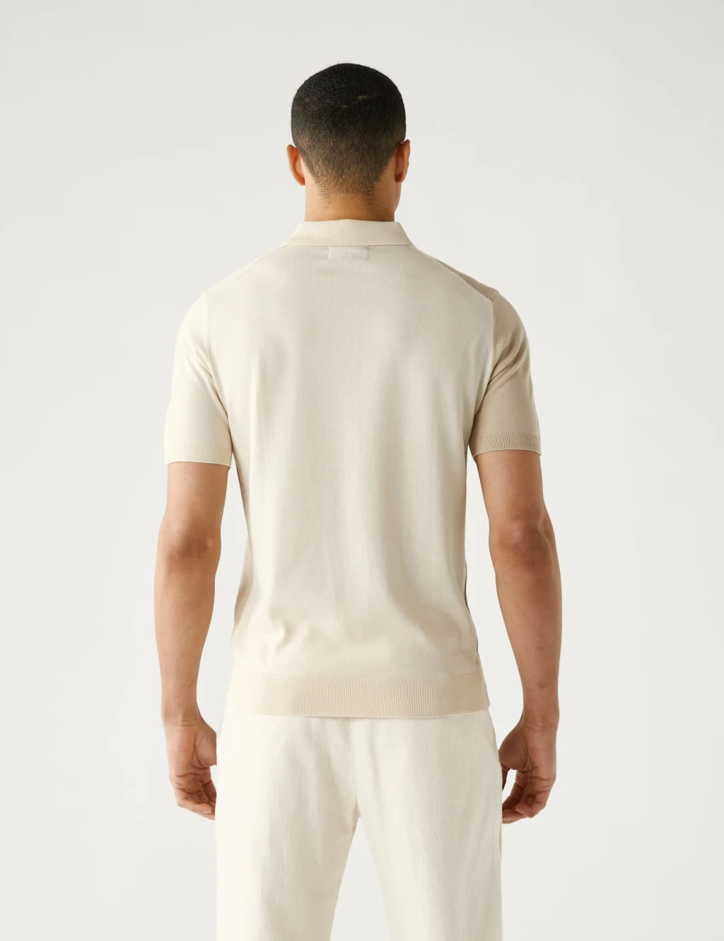 Cotton Rich Colour Block Knitted Polo Shirt 4 Cotton Rich Colour Block Knitted Polo Shirt - Image 4