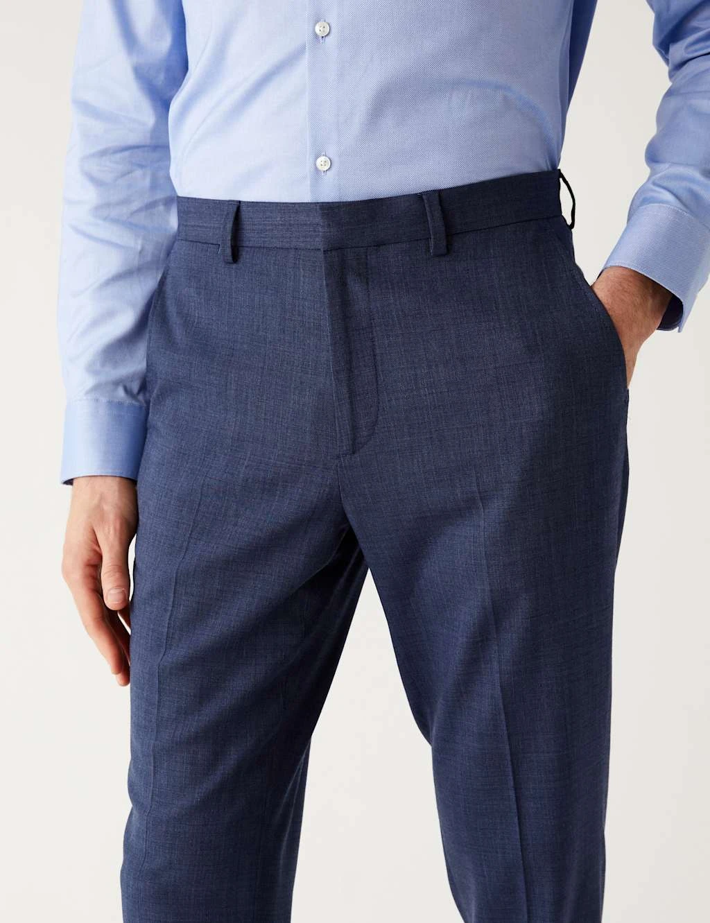 Slim Fit Wool Blend Trousers 4 Slim Fit Wool Blend Trousers - Image 4