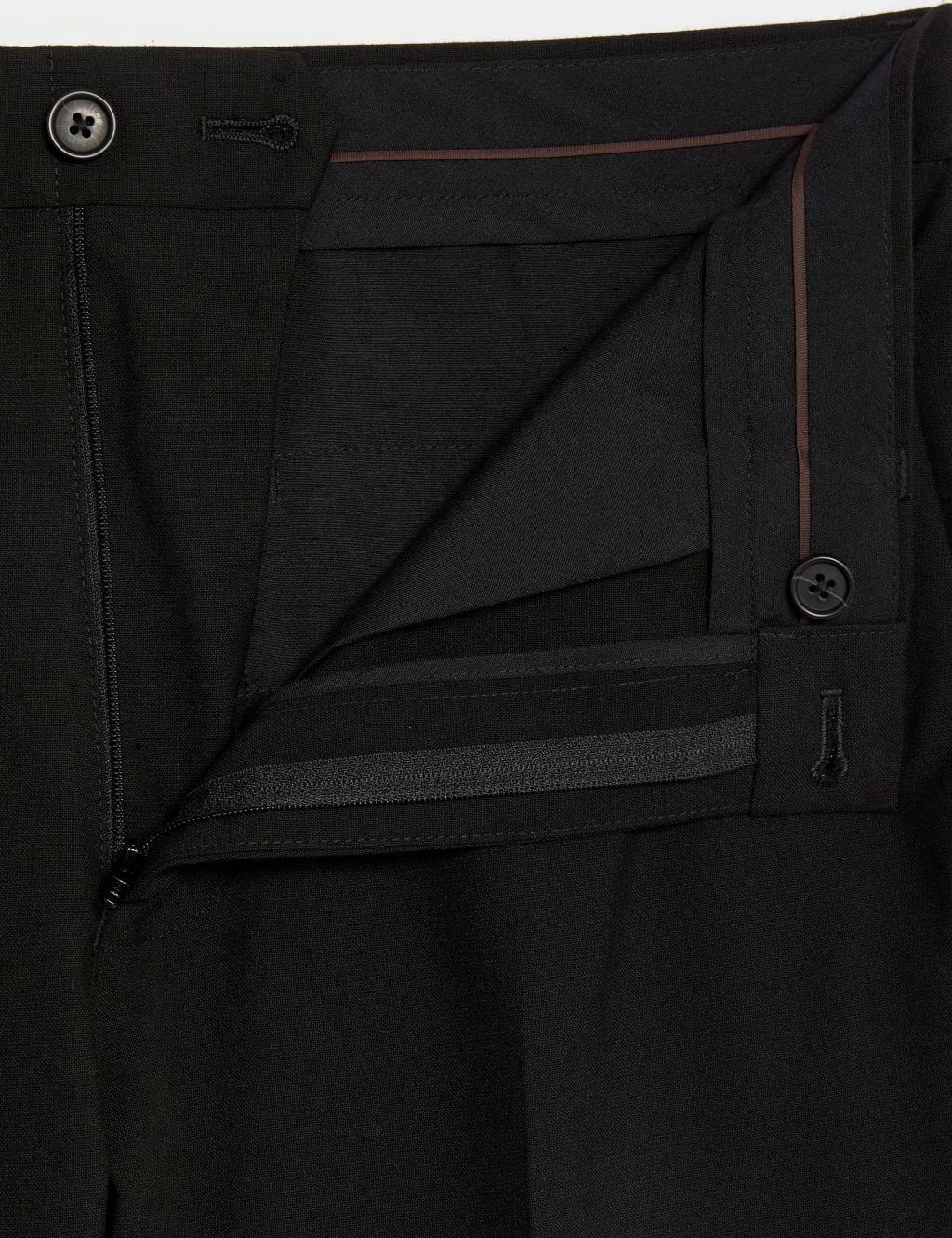 Slim Fit Flat Front Stretch Trousers 3 Slim Fit Flat Front Stretch Trousers - Image 3