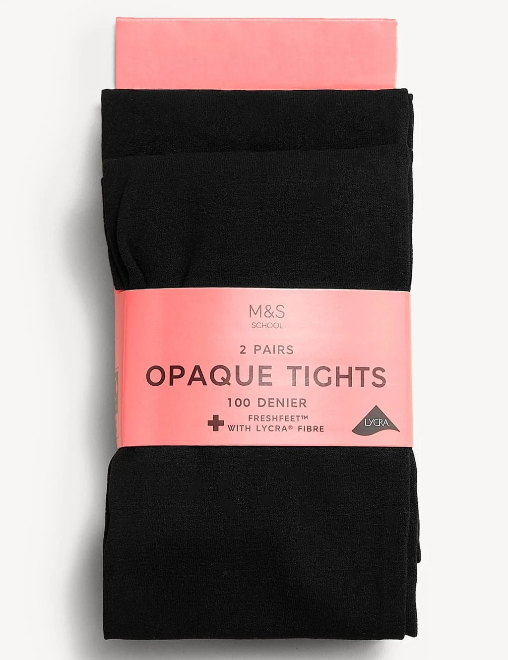 2pk Of 100 Denier Tights (6-16 Yrs) 1 2pk Of 100 Denier Tights (6-16 Yrs)