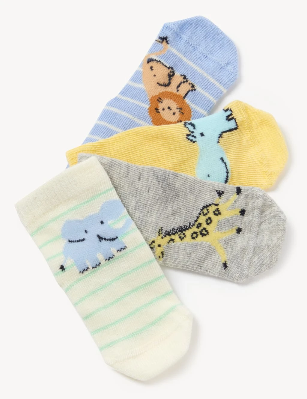 4pk Cotton Rich Animal Baby Socks (0 - 3 Yrs) 1 4pk Cotton Rich Animal Baby Socks (0 - 3 Yrs)