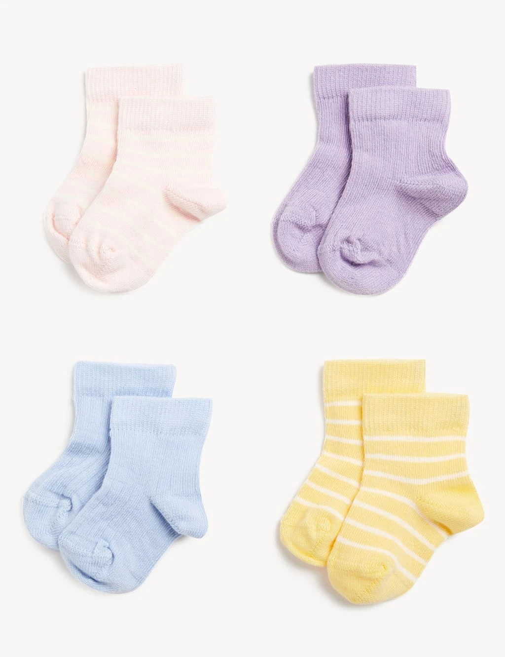 4pk Cotton Rich Baby Socks 1 4pk Cotton Rich Baby Socks