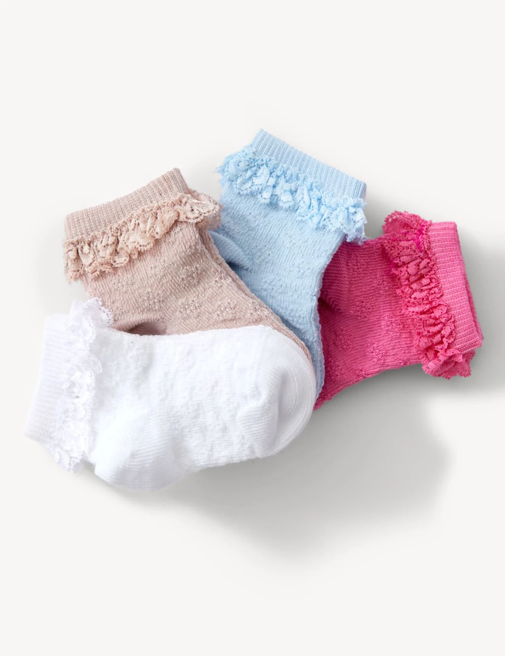 4pk Cotton Rich Frill Baby Socks (0 - 3 Yrs) 1 4pk Cotton Rich Frill Baby Socks (0 - 3 Yrs)