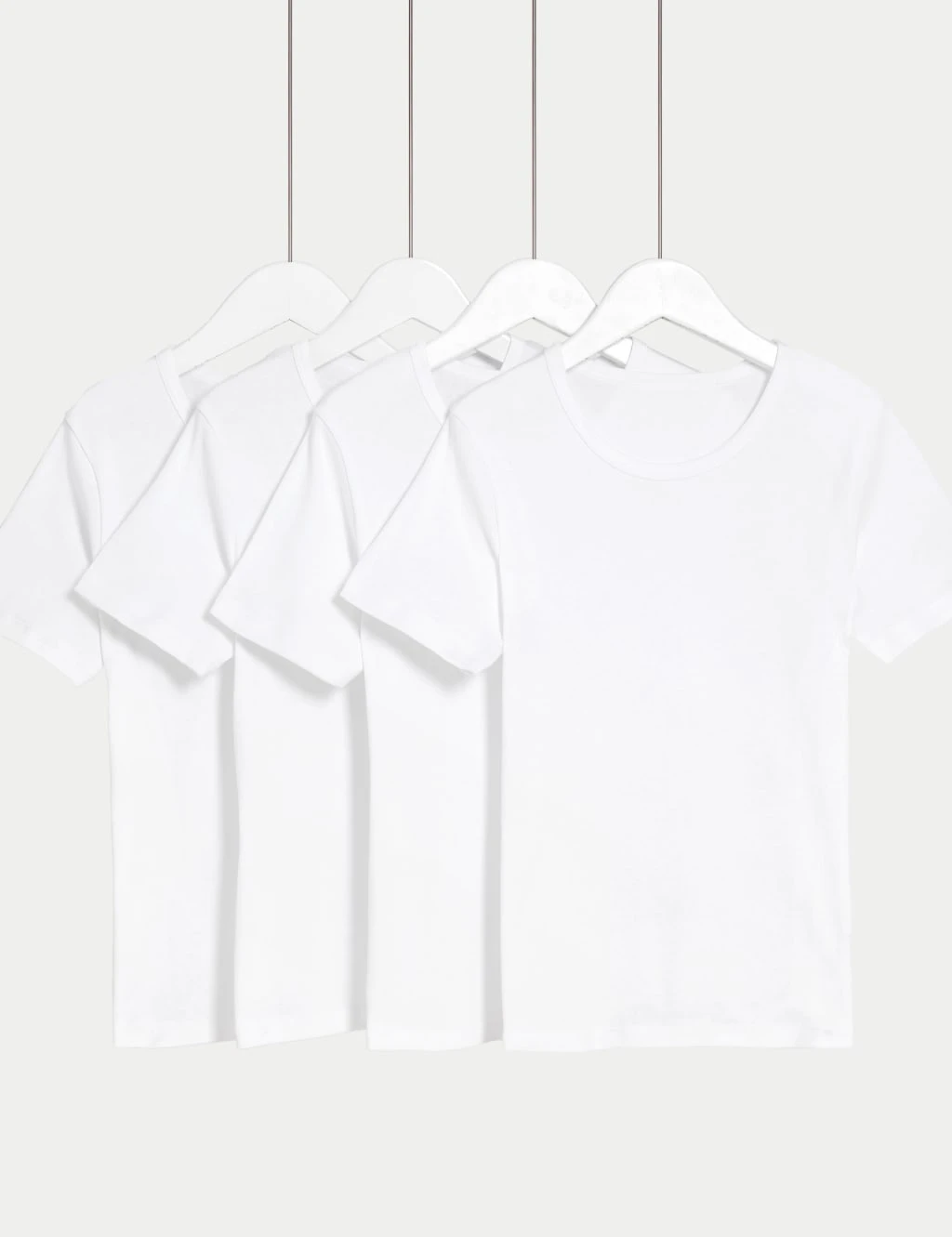 4pk Pure Cotton Short Sleeve Vests (2-16 Yrs) 1 4pk Pure Cotton Short Sleeve Vests (2-16 Yrs)