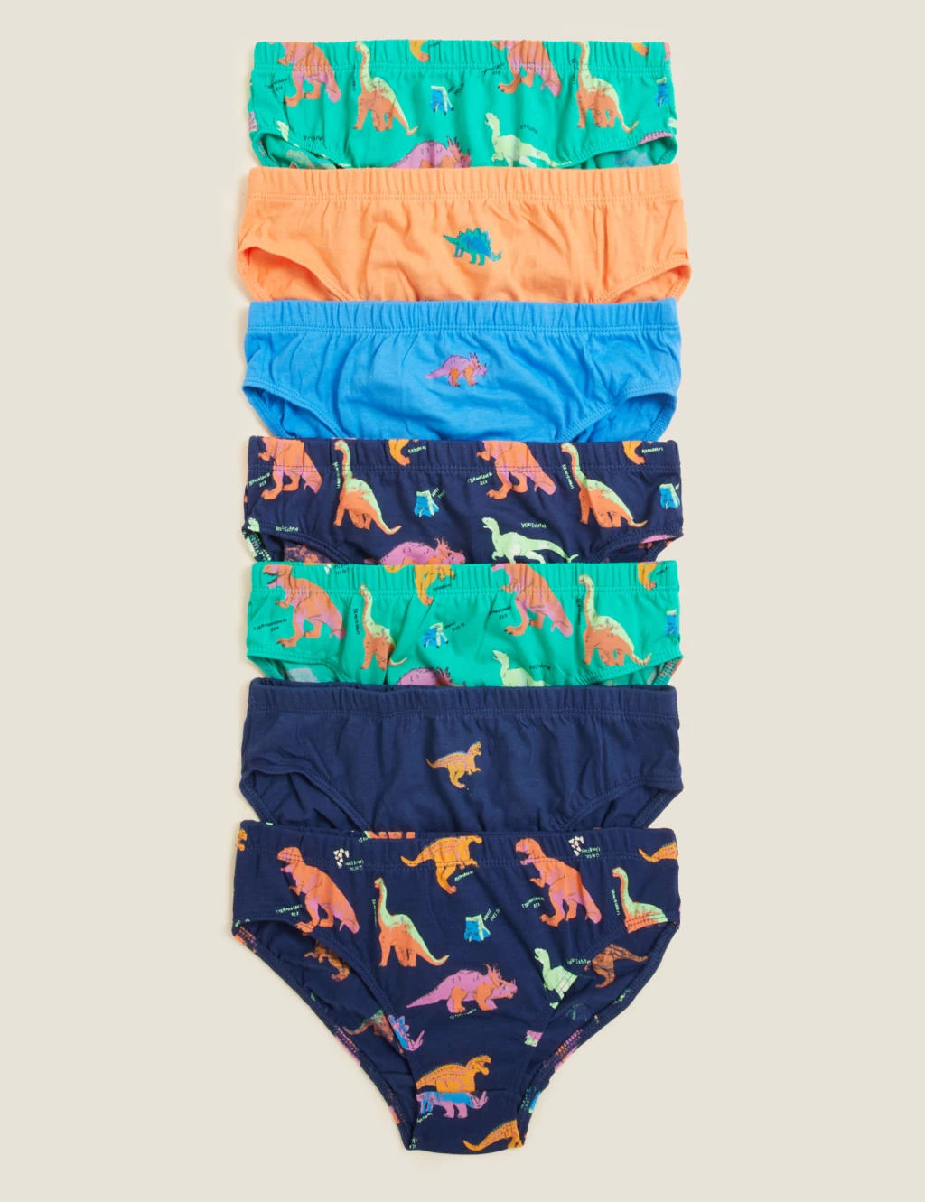 7pk Pure Cotton Dinosaur Briefs (18 Mths - 10 Yrs) 1 7pk Pure Cotton Dinosaur Briefs (18 Mths - 10 Yrs)