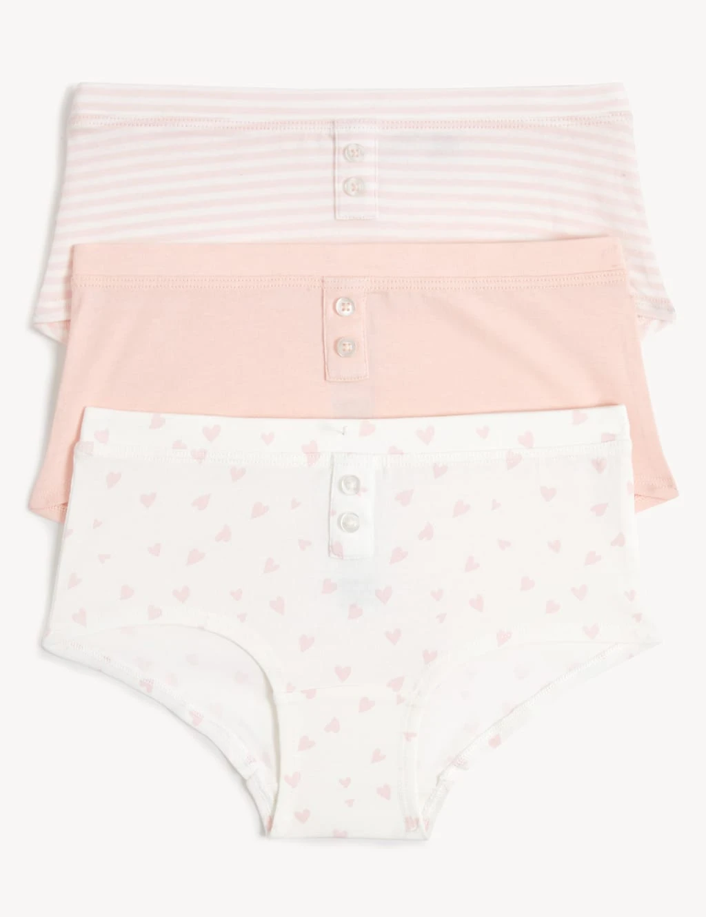 3pk Cotton With Stretch Patterned Shorts (6-16 Yrs) 1 3pk Cotton With Stretch Patterned Shorts (6-16 Yrs)