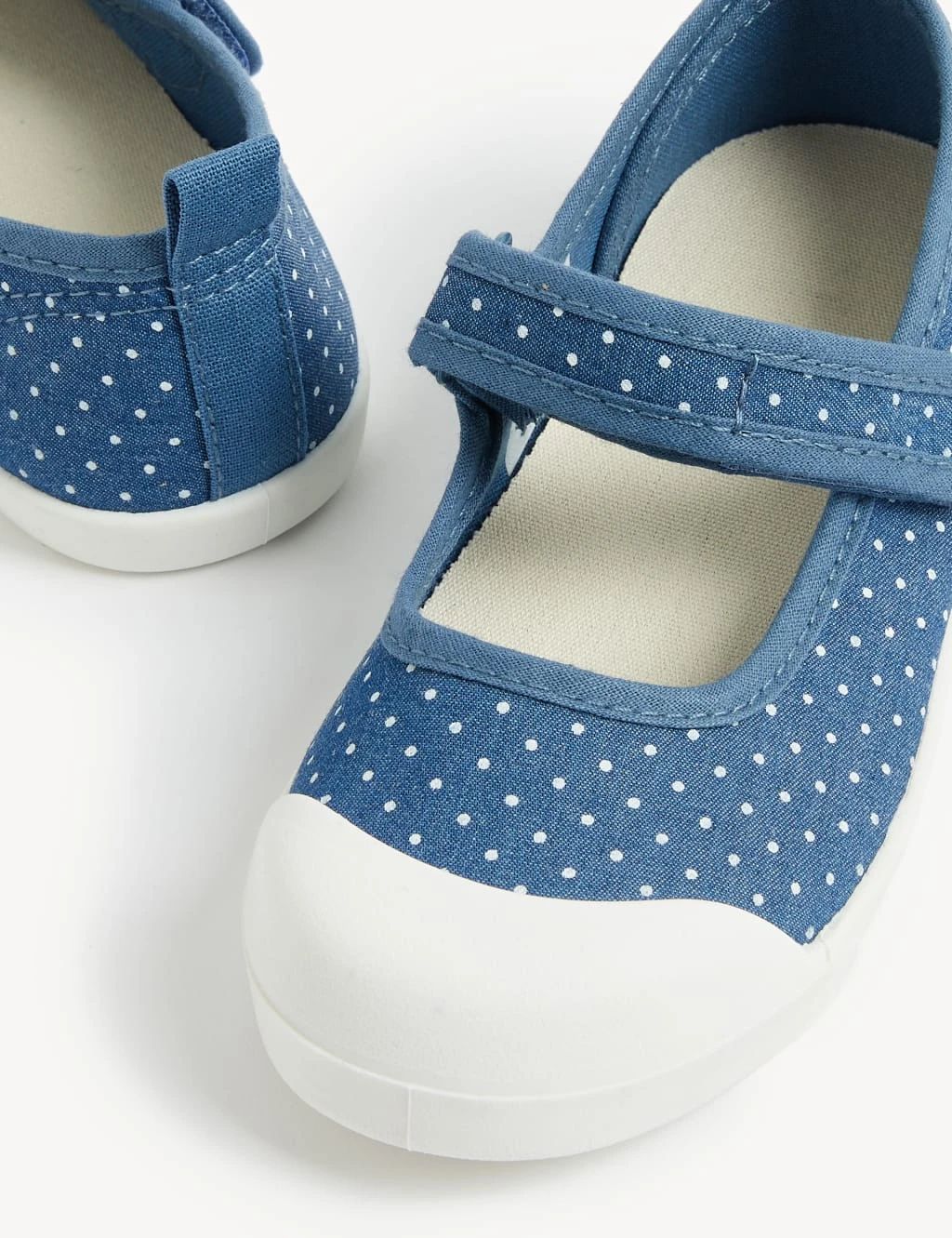 Kids’ Denim Riptape Spot Mary Jane Shoes (4 Small - 13 Small) 3 Kids’ Denim Riptape Spot Mary Jane Shoes (4 Small - 13 Small) - Image 3