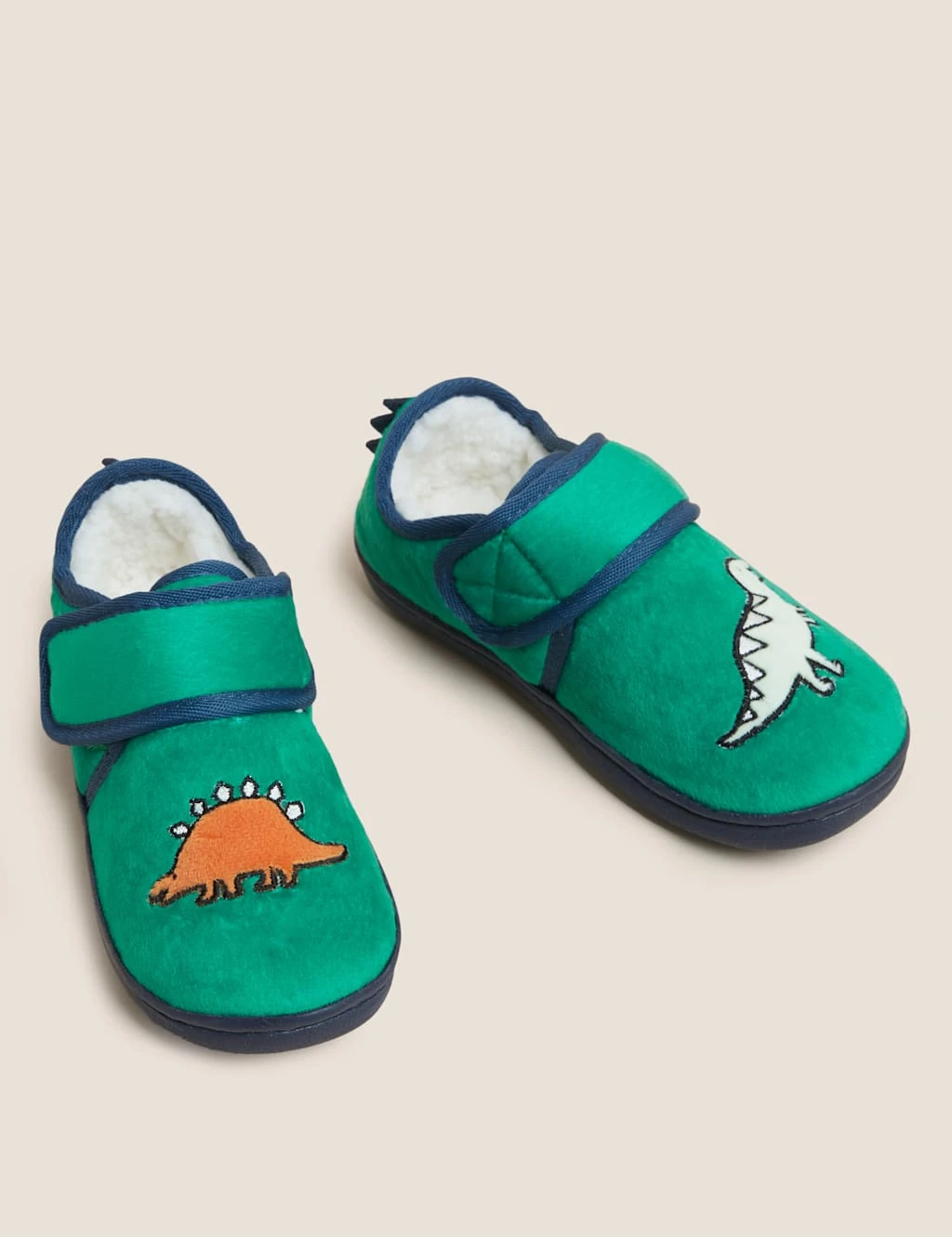 Kids' Riptape Dinosaur Slippers (4 Small - 12 Small) 2 Kids' Riptape Dinosaur Slippers (4 Small - 12 Small) - Image 2