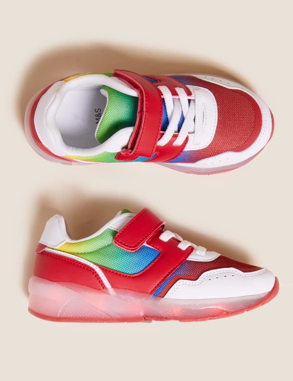 Kids' Freshfeet™ Riptape Light-up Trainers (4 Small - 13 Small) 2 Kids' Freshfeet™ Riptape Light-up Trainers (4 Small - 13 Small) - Image 2