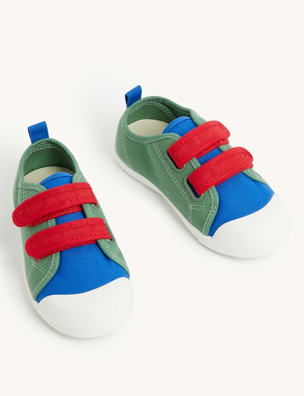 Kids' Colour Block Riptape Pumps (4 Small - 2 Large) 2 Kids' Colour Block Riptape Pumps (4 Small - 2 Large) - Image 2