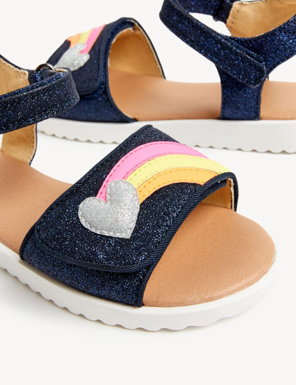 Kids' Riptape Glitter Sandals (4 Small - 13 Small) 3 Kids' Riptape Glitter Sandals (4 Small - 13 Small) - Image 3