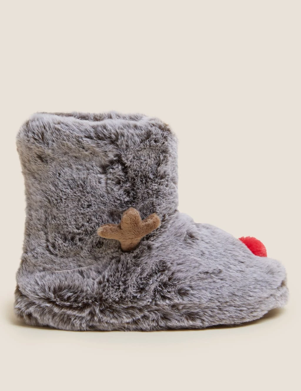 Kids' Reindeer Slipper Boots (4 Small - 6 Large) 1 Kids' Reindeer Slipper Boots (4 Small - 6 Large)