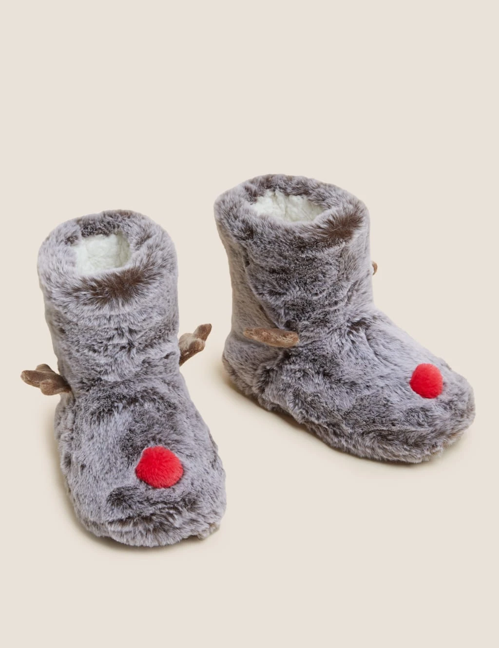 Kids' Reindeer Slipper Boots (4 Small - 6 Large) 2 Kids' Reindeer Slipper Boots (4 Small - 6 Large) - Image 2
