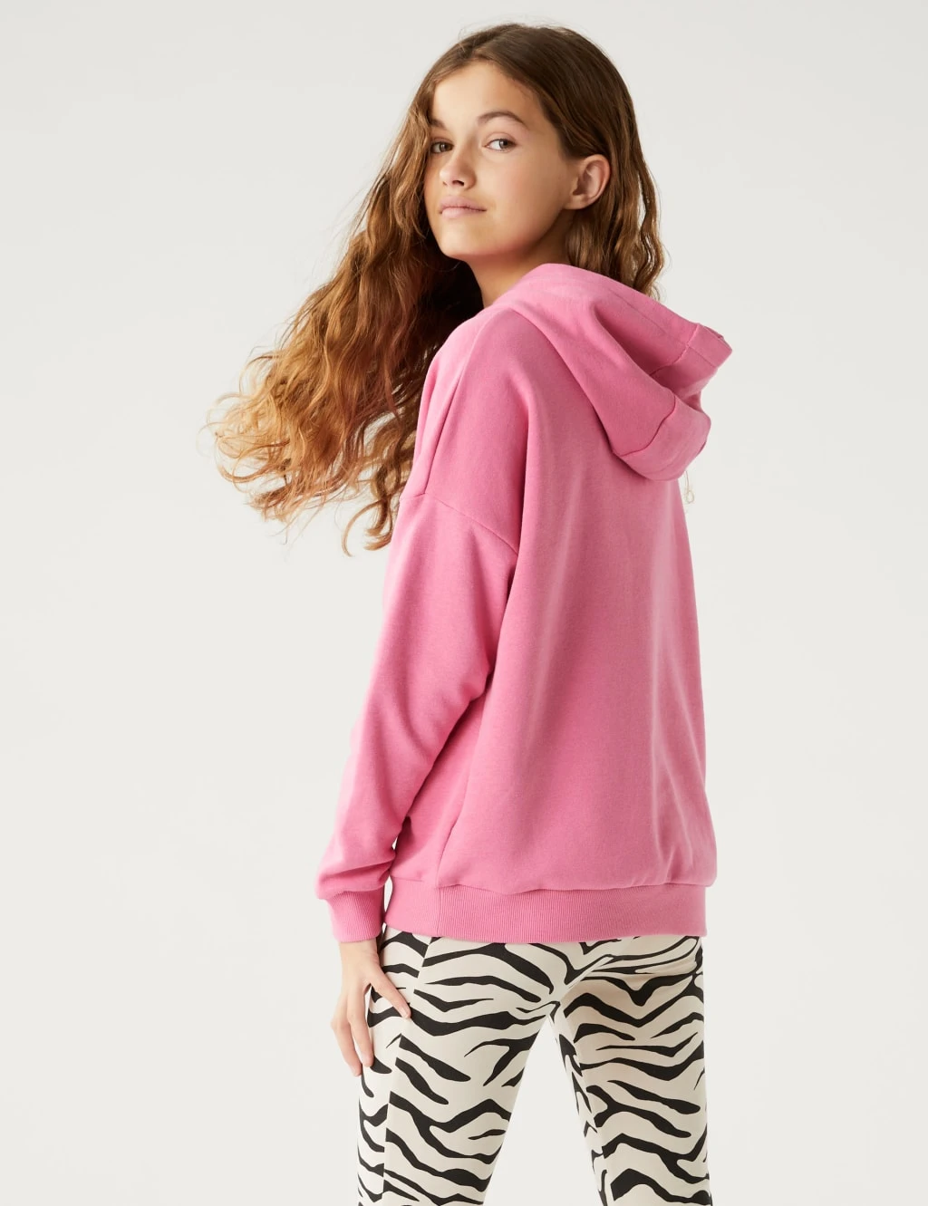 Cotton Rich Plain Hoodie (6-16 Yrs) 4 Cotton Rich Plain Hoodie (6-16 Yrs) - Image 4