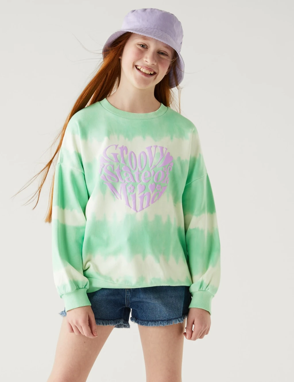 Cotton Rich Tie Dye Sweatshirt (6-16 Yrs) 3 Cotton Rich Tie Dye Sweatshirt (6-16 Yrs) - Image 3