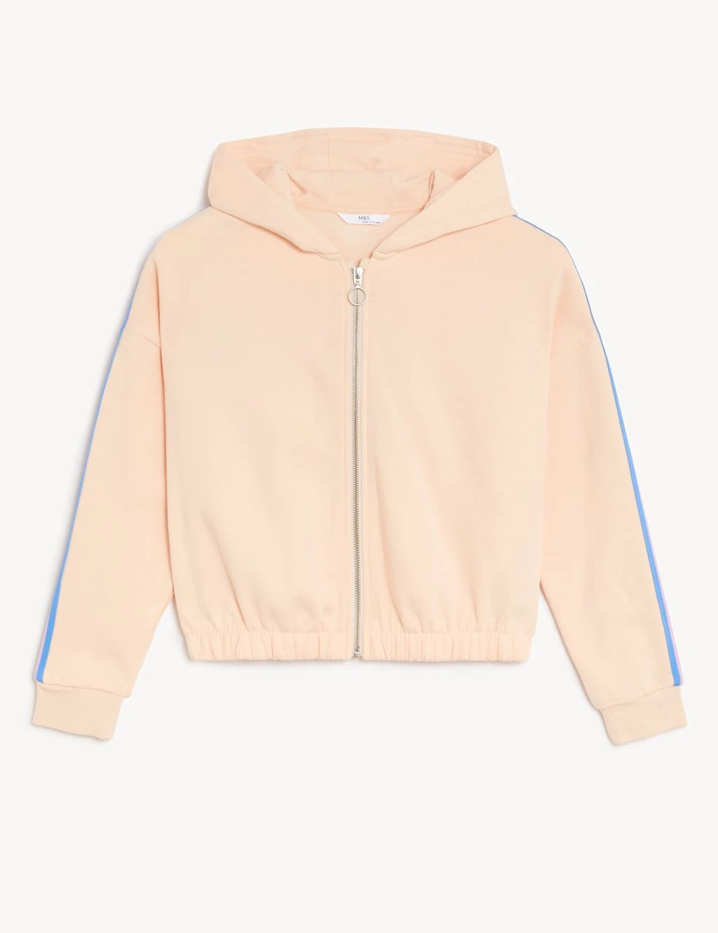 Cotton Rich Side Stripe Hoodie (6-16 Yrs) 2 Cotton Rich Side Stripe Hoodie (6-16 Yrs) - Image 2