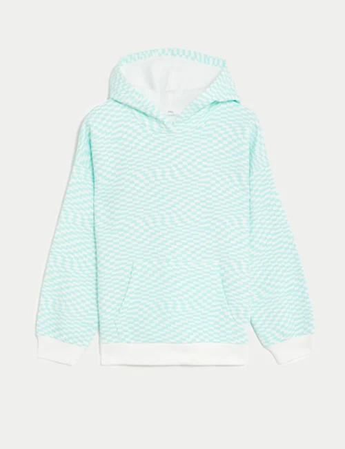 Cotton Checkerboard Hoodie (6-16 Yrs)