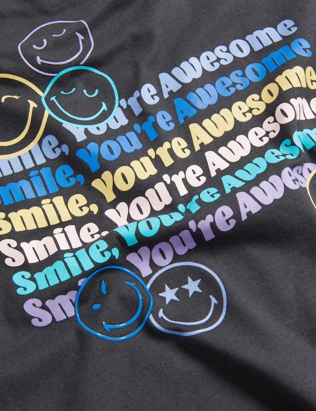 Pure Cotton SmileyWorld® Slogan T-Shirt (6-16 Yrs) 5 Pure Cotton SmileyWorld® Slogan T-Shirt (6-16 Yrs) - Image 5