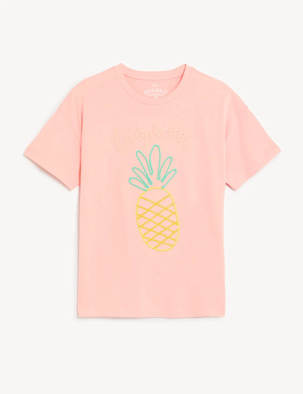 Pure Cotton Pineapple T-Shirt (6-16 Yrs) 2 Pure Cotton Pineapple T-Shirt (6-16 Yrs) - Image 2