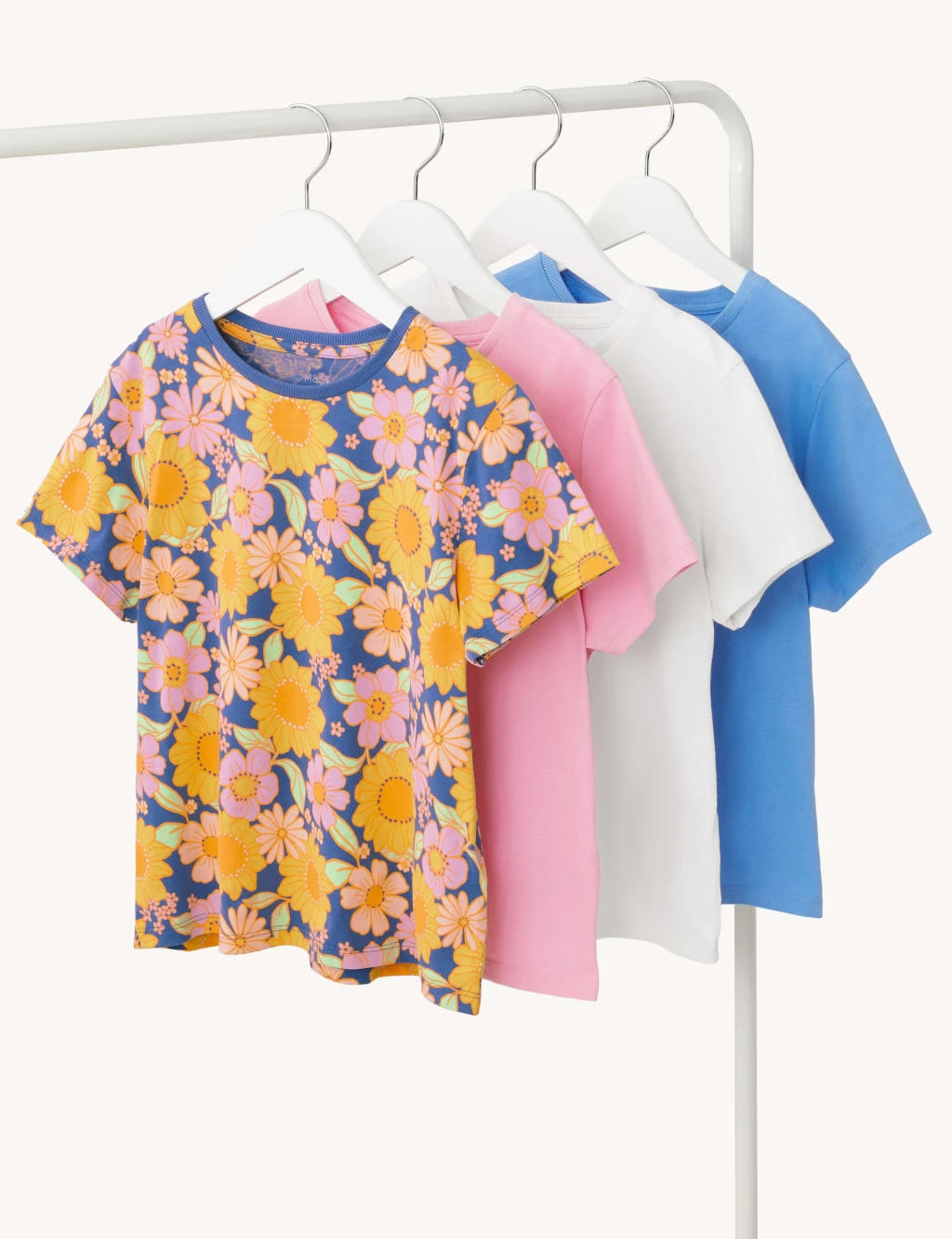 4pk Pure Cotton Floral & Plain (6-16 Yrs) 1 4pk Pure Cotton Floral & Plain (6-16 Yrs)