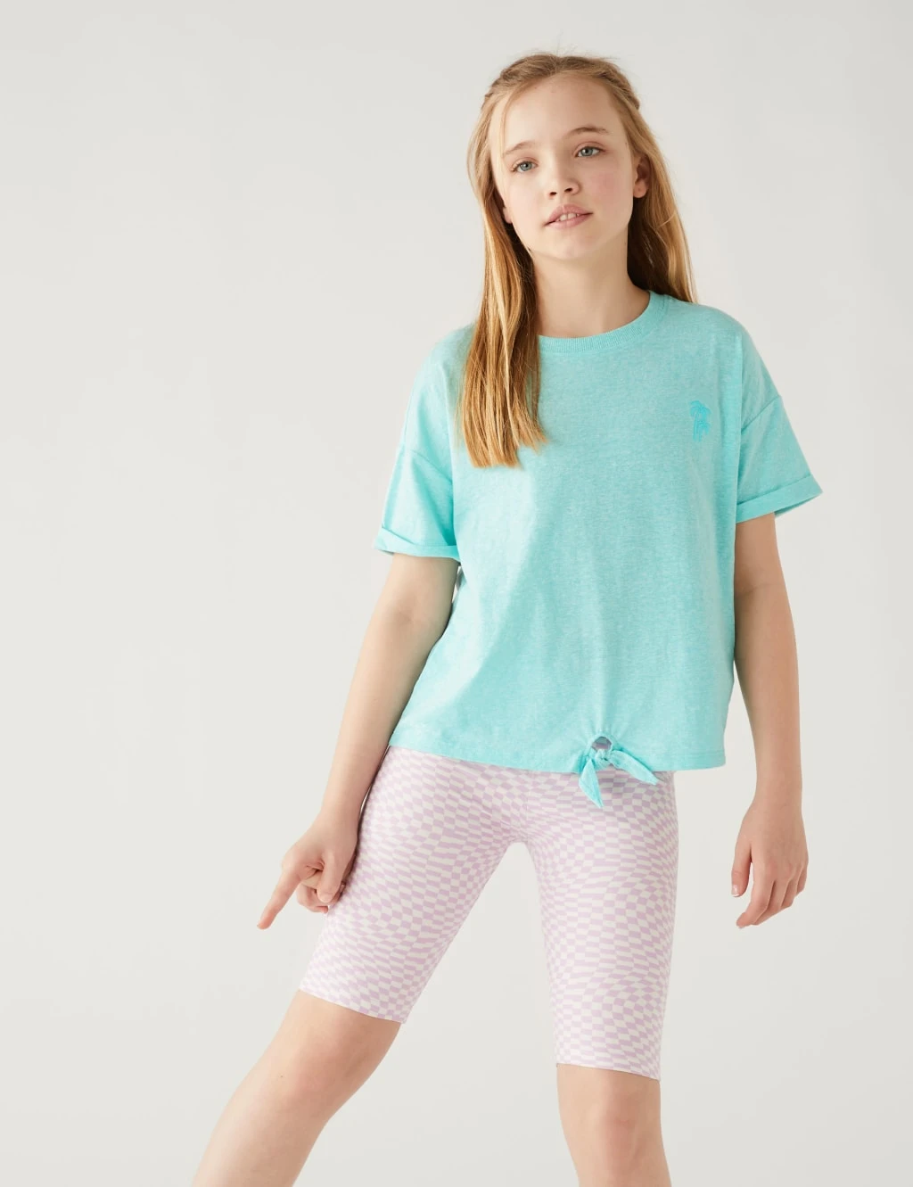 No Brand Cotton Blend Tie Front T Shirt (6-16 Yrs) 1 No Brand Cotton Blend Tie Front T Shirt (6-16 Yrs)