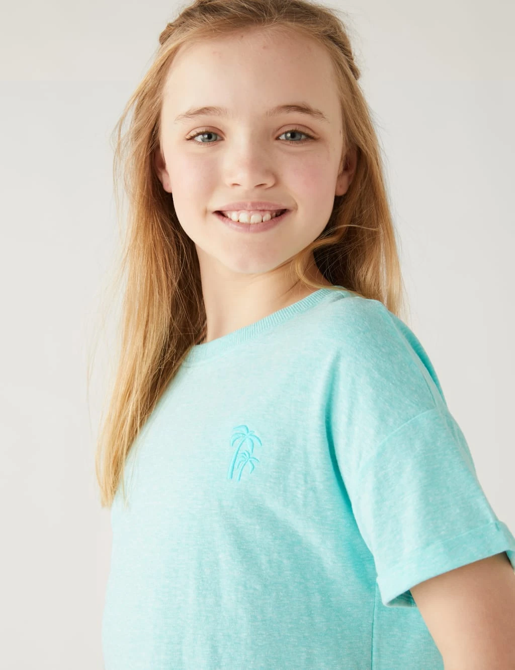 No Brand Cotton Blend Tie Front T Shirt (6-16 Yrs) 3 No Brand Cotton Blend Tie Front T Shirt (6-16 Yrs) - Image 3