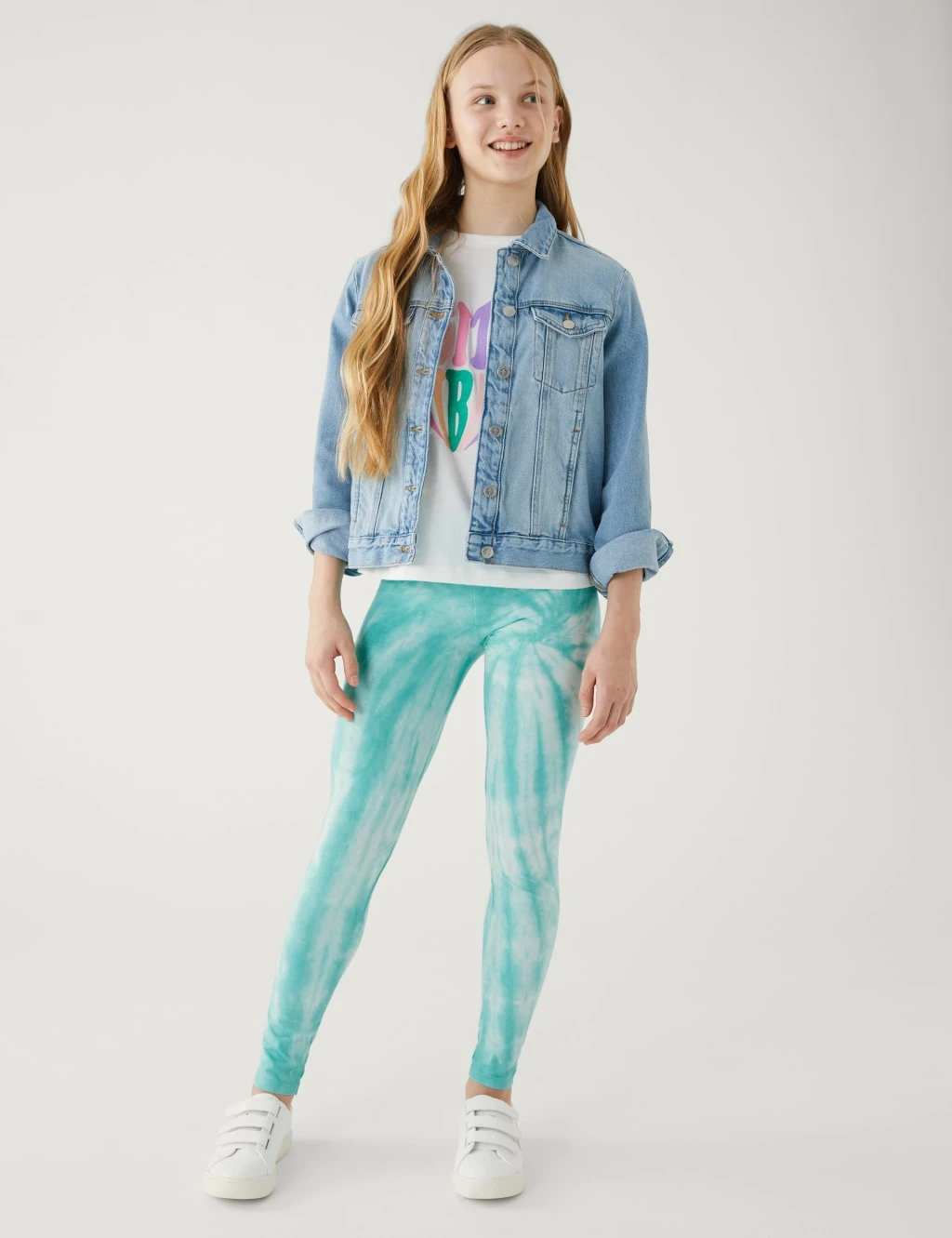 Cotton Rich Tie Dye Leggings (6-16 Yrs) 1 Cotton Rich Tie Dye Leggings (6-16 Yrs)