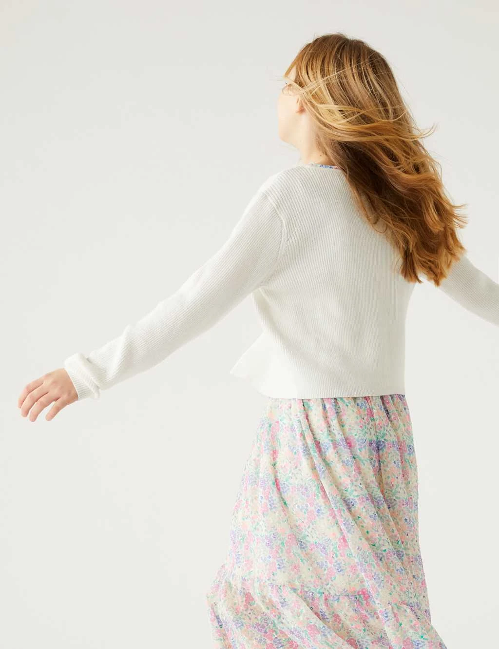 Sparkly Ribbed Cardigan (6-16 Yrs) 4 Sparkly Ribbed Cardigan (6-16 Yrs) - Image 4