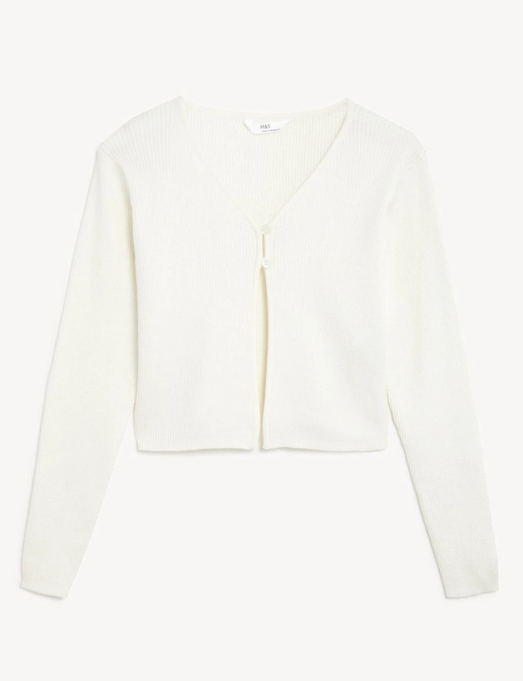 Sparkly Ribbed Cardigan (6-16 Yrs) 2 Sparkly Ribbed Cardigan (6-16 Yrs) - Image 2