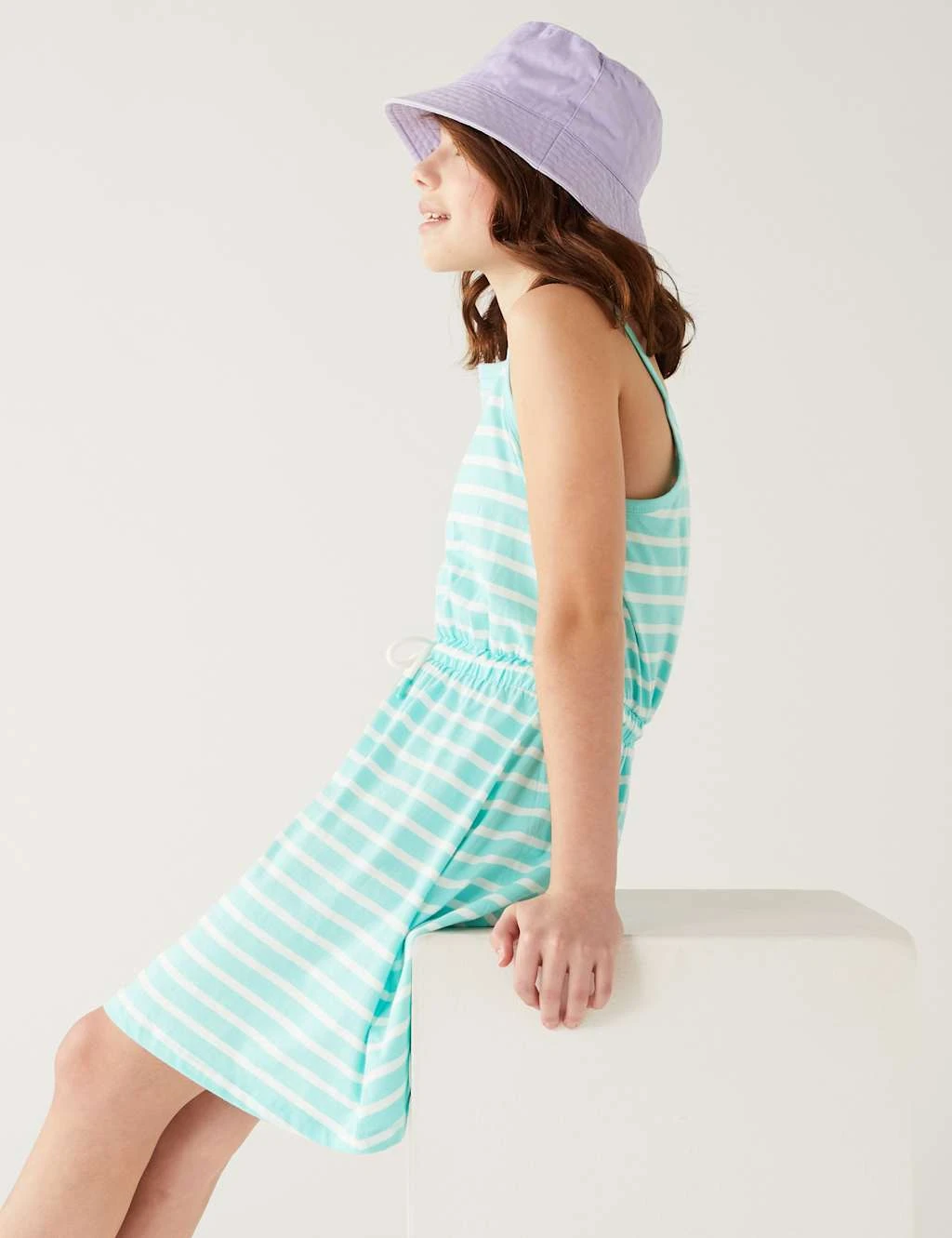 Pure Cotton Striped Dress (6-16 Yrs) 1 Pure Cotton Striped Dress (6-16 Yrs)