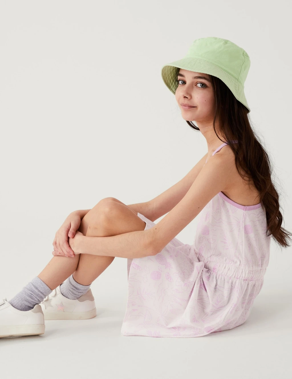 Pure Cotton Tropical Print Dress (6-16 Yrs) 3 Pure Cotton Tropical Print Dress (6-16 Yrs) - Image 3