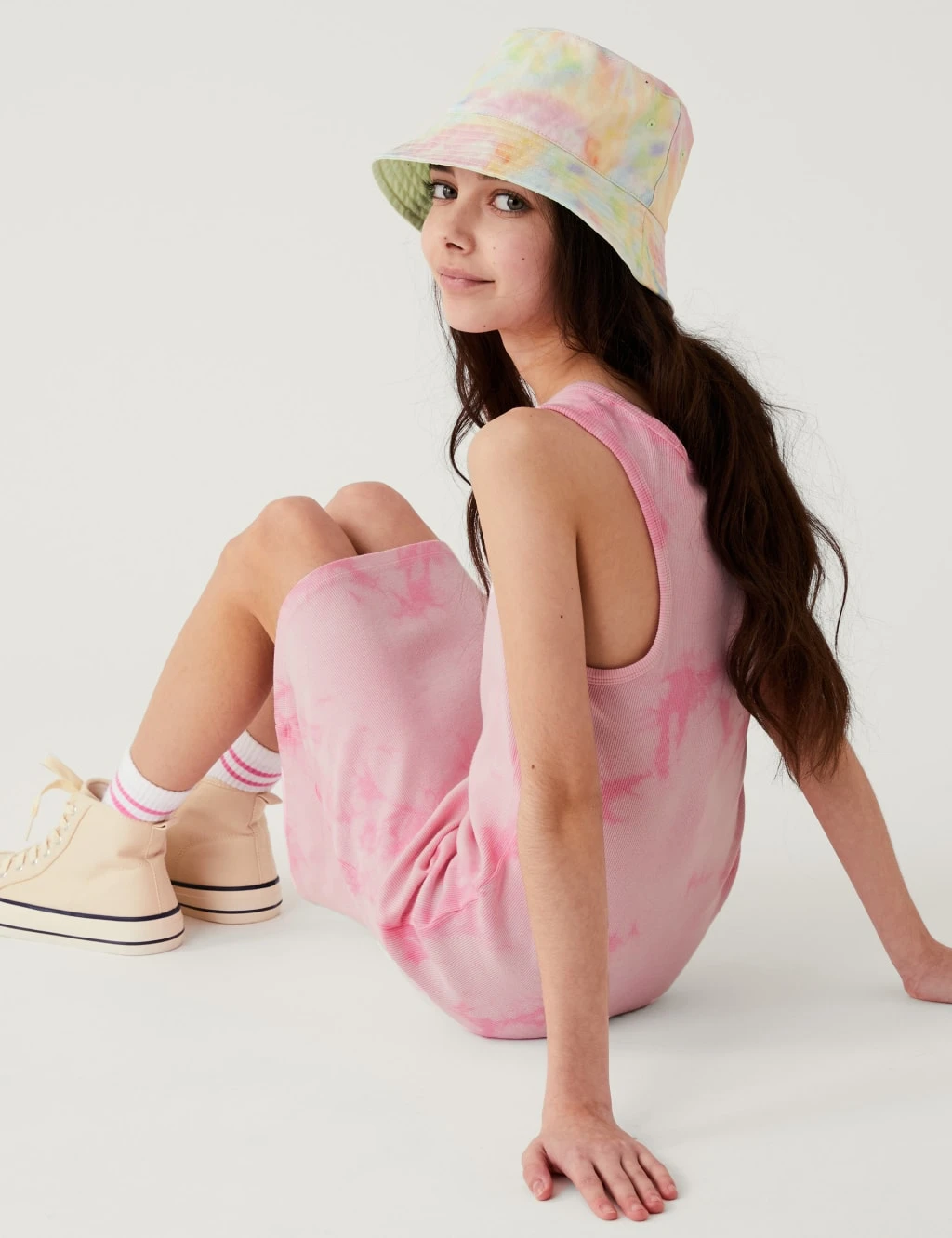 Cotton Rich Tie Dye Dress (6-16 Yrs) 4 Cotton Rich Tie Dye Dress (6-16 Yrs) - Image 4