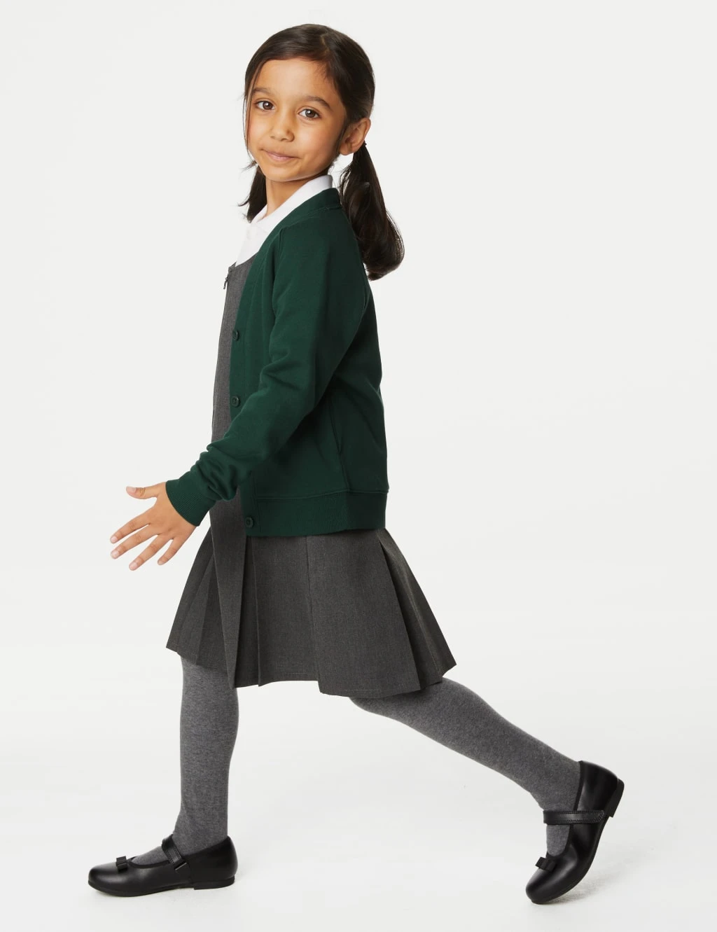 Girls' Cotton Rich StayNew™ School Cardigan (2-18 Yrs) 3 Girls' Cotton Rich StayNew™ School Cardigan (2-18 Yrs) - Image 3